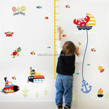 Diy Grafik Pertumbuhan Tinggi Ukuran Dinding Stiker Nemo Kartun