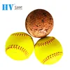 Yellow Official Size 12 Leather Baseball Softball Ball