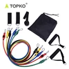 TOPKO wholesale Gym Exercise Adjustable Expander Resistance Tube Band Set