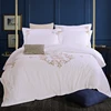 Luxury embroidered 100% cotton satin hotel Bedding sheet sets