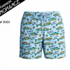 Sardine-print men swim short shorts