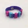 Hot sale DIY letter kids silicone wristband custom silicone bracelet