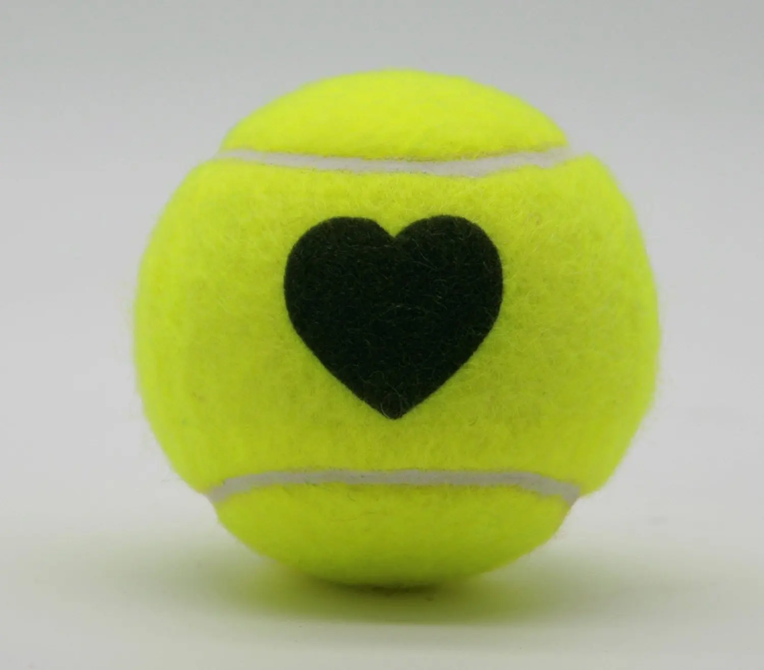 Price's Heart Motif Type 2 Tennis Balls Made in the UK (1 x 3 Ball Tube) Yellow, pressureless, durable and long lasting.