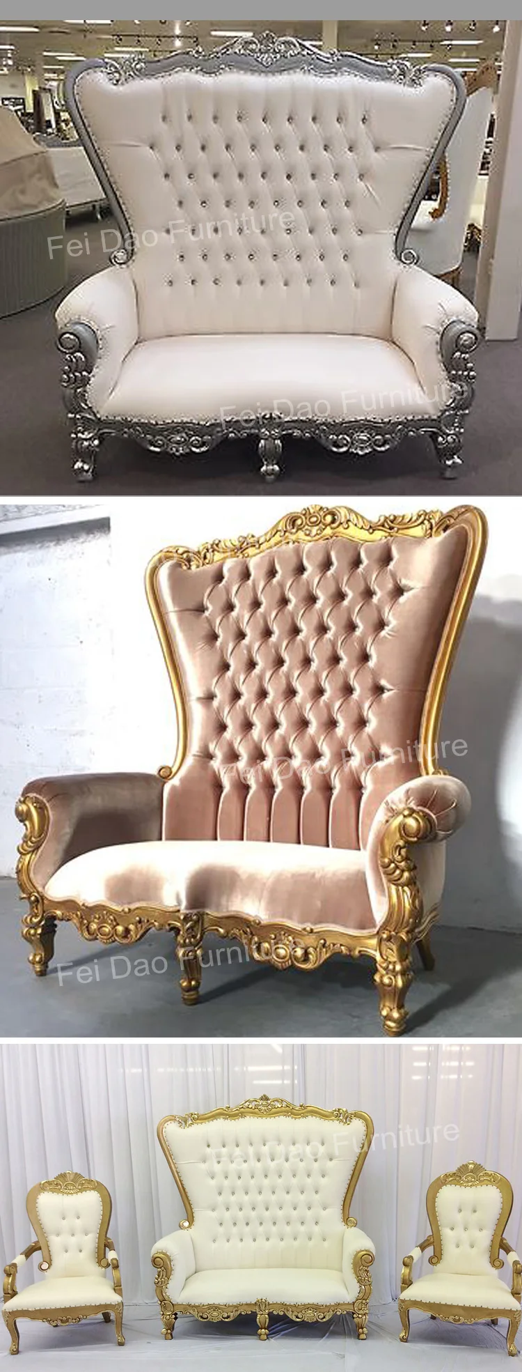 Wedding Event Decor Chair Bride And Groom Royal Throne Sofa Wedding