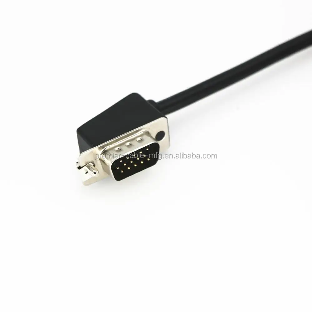 Right Angled 90 Degree D Sub 15 Pin Vga Cable 1080p Gold Plated Terminals 36 Wired Shielded 6138