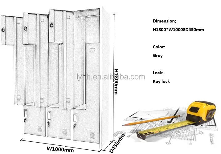 Gold Supplier Direct Import Furniture Ski Lockers Gym 6 Compartments