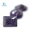 High quality Lab created amethyst color rectangle or oval shape machine cut ice stone