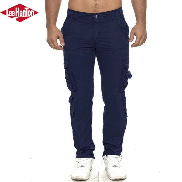Custom 100% Cotton Outdoor Baggy Cargo Pants Men