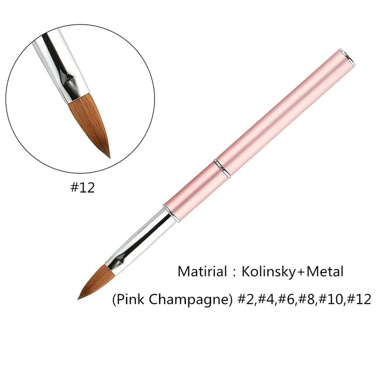 Hot Sale Professional100 Pure Kolinsky Hair Oval Nail Acrylic Brush
