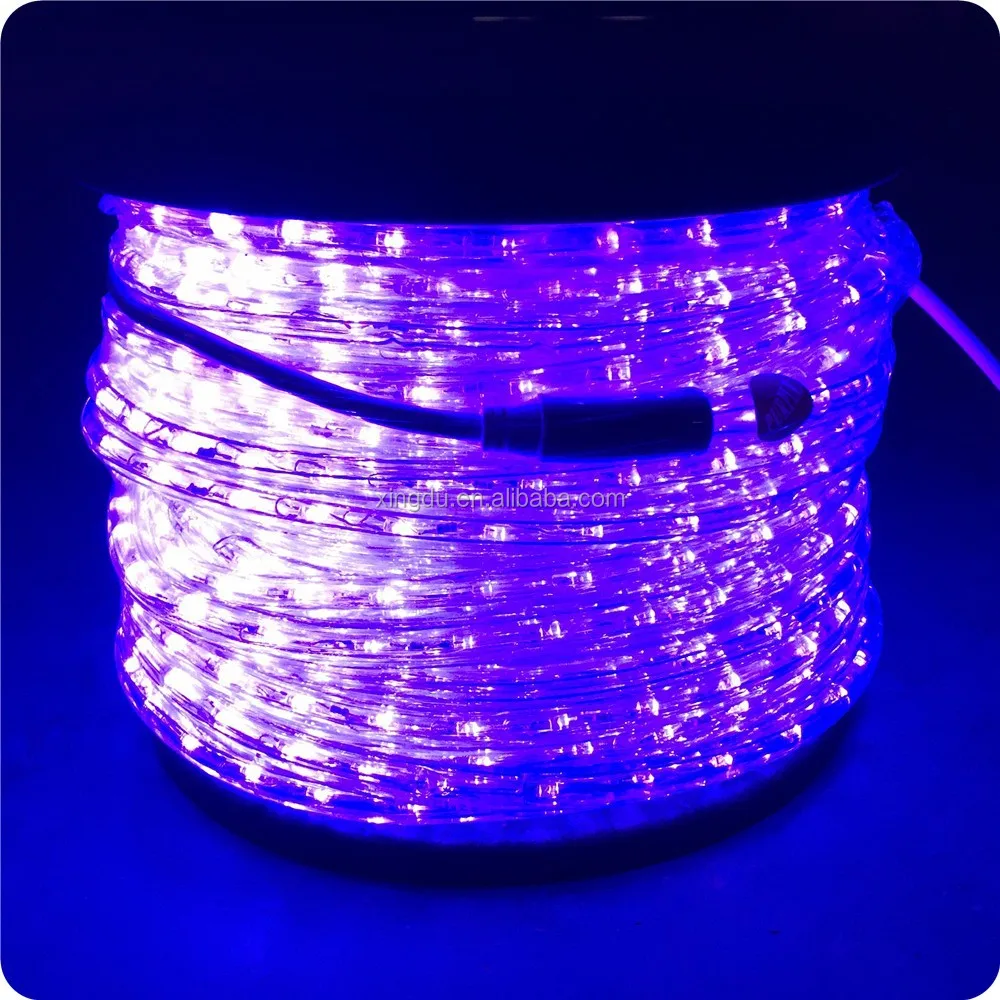 230v 50m hollow purple led rope light wholesale