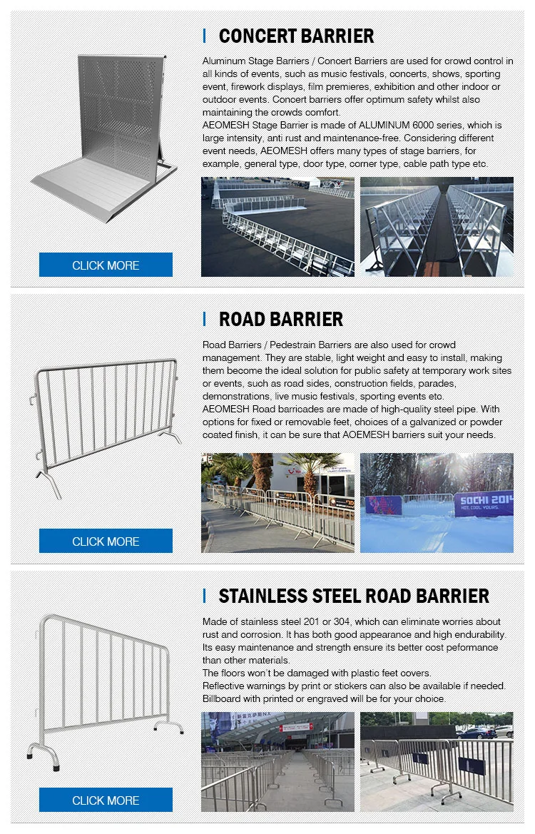 Made In Guangzhou Galvanized Finish Police used road barrier / road safety barrier for traffic / road barricade for sale