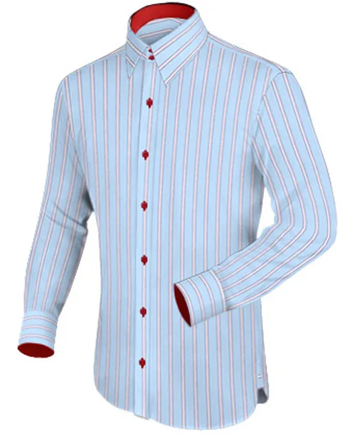 Mens Contrast Cuff Fashion Black Dress Shirt With White Collar Buy