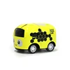 Wholesale 6pcs plastic cartoon pull back baby bus toy car model 1:64 die cast car model