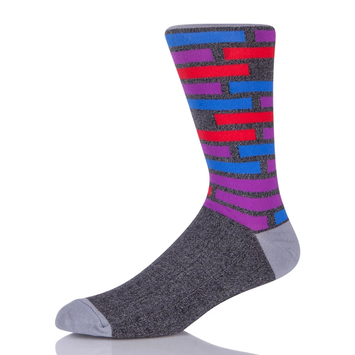 Wholesale Bamboo Colorful Funny Crazy Novelty Fun Dress Lacrosse Socks For Men