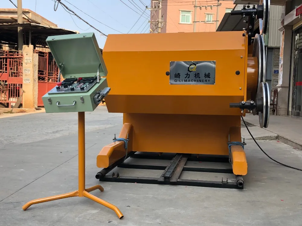 The Hanli 55kw Diamond Rope Saw Machine Is Used For Cutting Granite