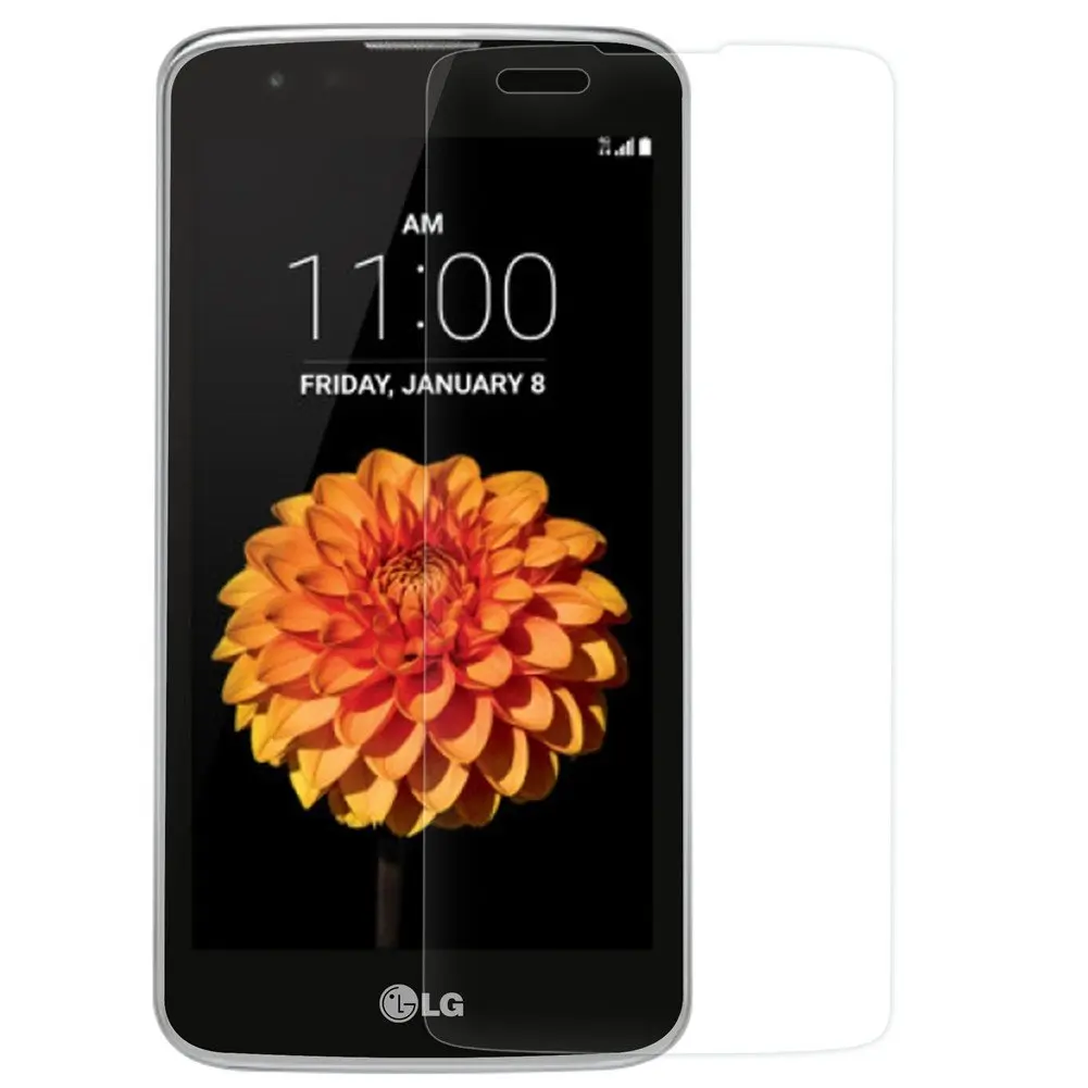 Yaker 9H Hardness Tempered Glass Front Screen Protectors for LG K7,LG Tribute 5(Boost Mobile/Sprint),LG Treasure(Straight Talk/Tracfone) (Clear)