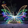 Outdoor christmas decorations led 3d Angel wings low voltage led motif rope lights