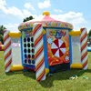custom make inflatable rugby, football, softball sport game, 4 in 1 inflatable carnival games