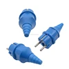 Waterproof 4.8mm standard grounding Schuko VDE plug