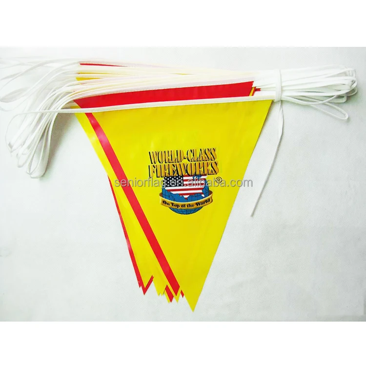 Advertising Banner Pennant Line Flags Logo Pattern Paper Bunting
