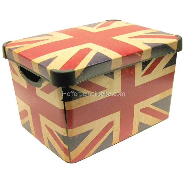 Wholesales Uk National Flag Fabric Decorative Cardboard Drawer
