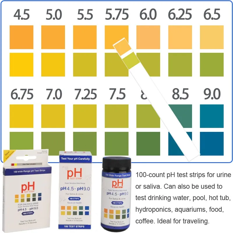 Ph 0-14 Test Strip Ph 4.5-9.0 Test Strip Hot Sale Loss Weight Ph Urine ...