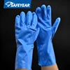 High Quality Blue Nitrile Waterproof Gloves With Long Cuff For Washing/Cleaning