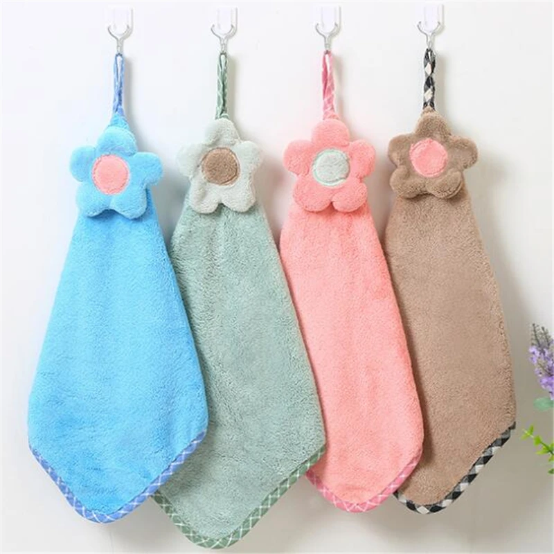 Cheap Wholesale Microfiber Towels Loop Hanging Kitchen Hand Towel With ...