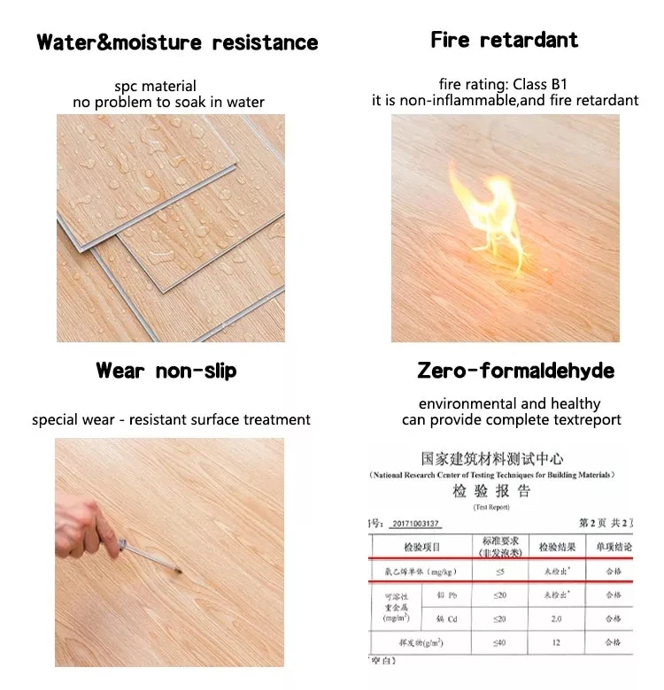 Brand New Factory Support Pet Anti Scratch Spc Flooring With Great