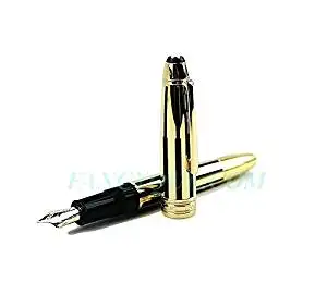 MONTBLANC MEISTERSTUCK SOLITAIRE GOLD & BLACK 18K GOLD NIB B FOUNTAIN PEN 35976