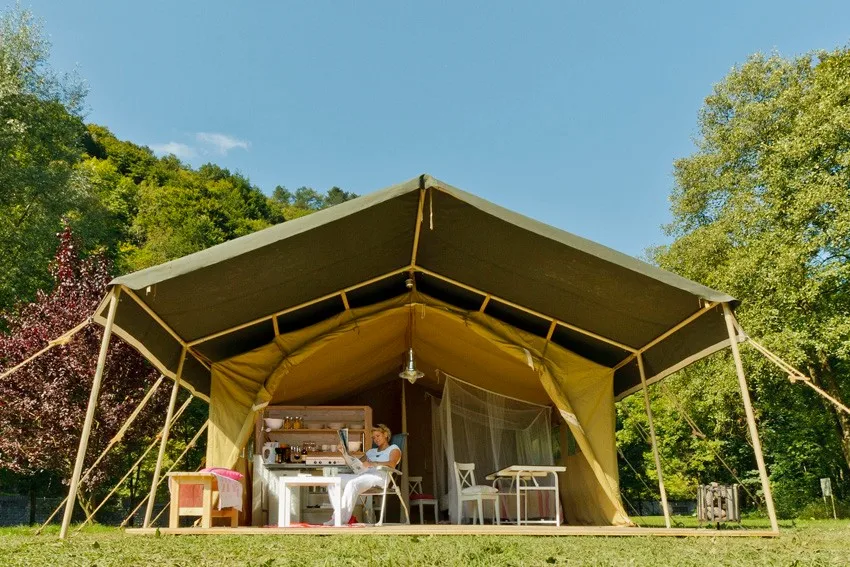 帆布豪华野营塞伦盖蒂野生动物园房子帐篷