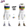 custom design cheap blank mesh youth basketball jersey and shorts