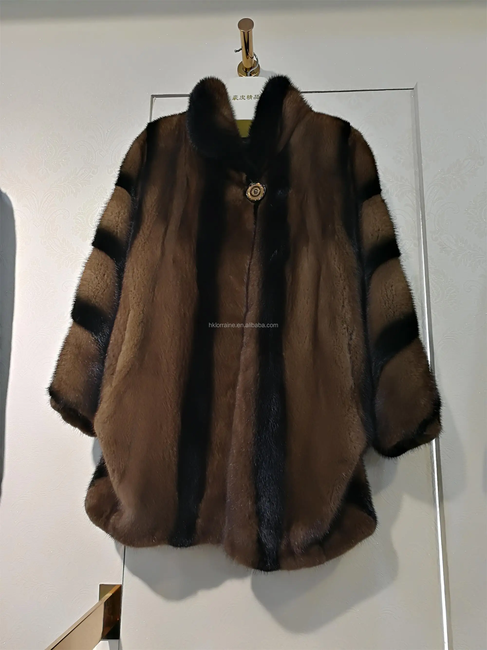 2017/2018 Wholesale New Style Natural Color Real Mink Fur Coat With