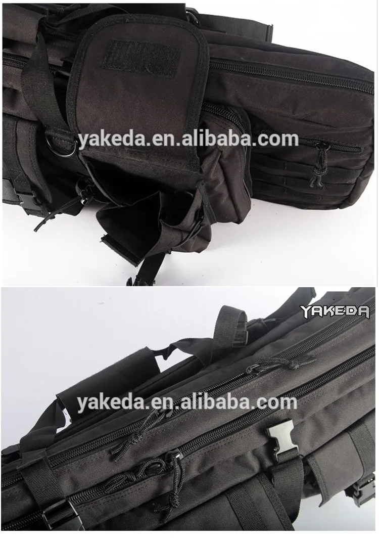 Yakeda Tan Black 42" Hunting Gear Tactical Double Gun Bags With Gun