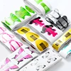 Fashion 500pcs/lot Colorful Nail Form With Bee Butterfly Shapes for Acrylic Nail Art Extension Salon Tools