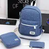 3 pieces/set Bag Handbag Tote Mini Wallet Purse Dot Printed Backpack