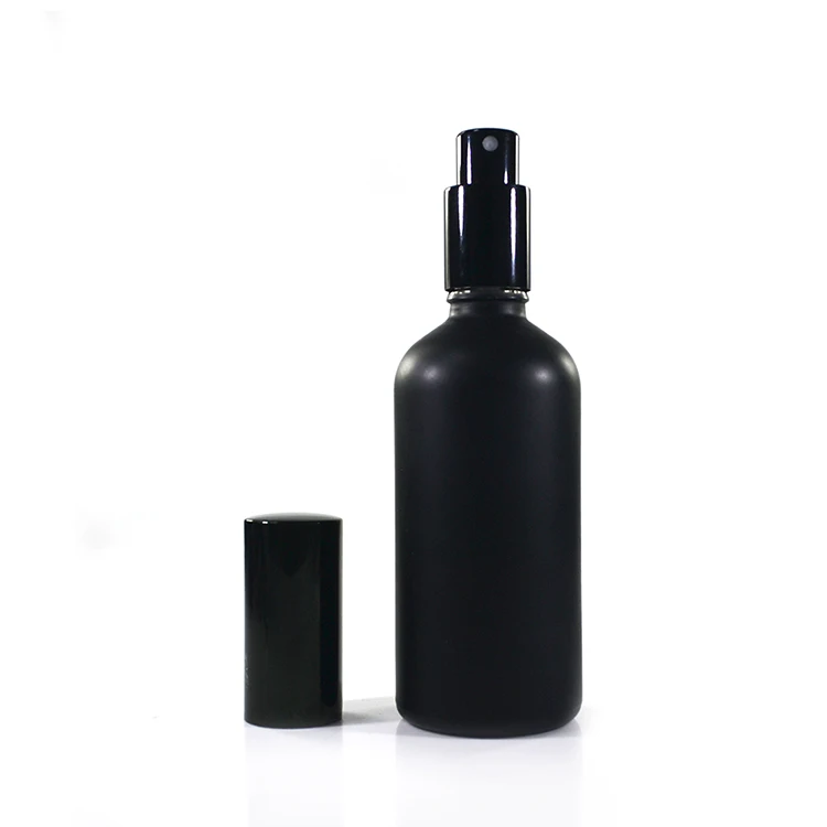 Top Suppliers 30ml 50ml 100ml Matte Black Glass Spray Bottle With Spray