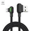 2018 Amazon Alixpress Best Selling Mcdodo Elbow Design 3M Android Micro LED Light Nylon Braided Fabric USB Data Cable
