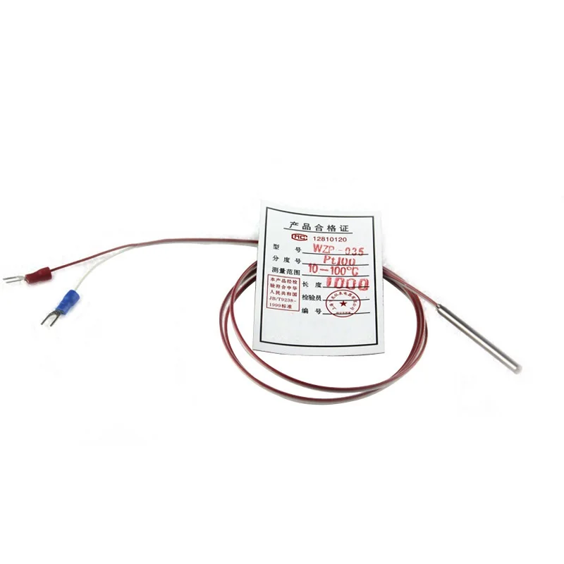 WZP-035 PTFE Cable 2 Wires Pt100 Temperature sensor for Woodworking Machines