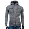 Wholesale cheap outdoor solid colors full zip up Hoodie gym work out Sweatshirt