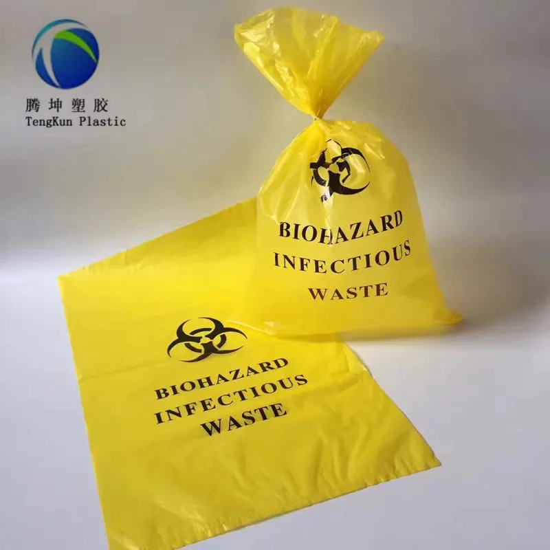Heavy Duty Pe Yellow Hospital Garbage Bag Waste Medical Plastic Bags
