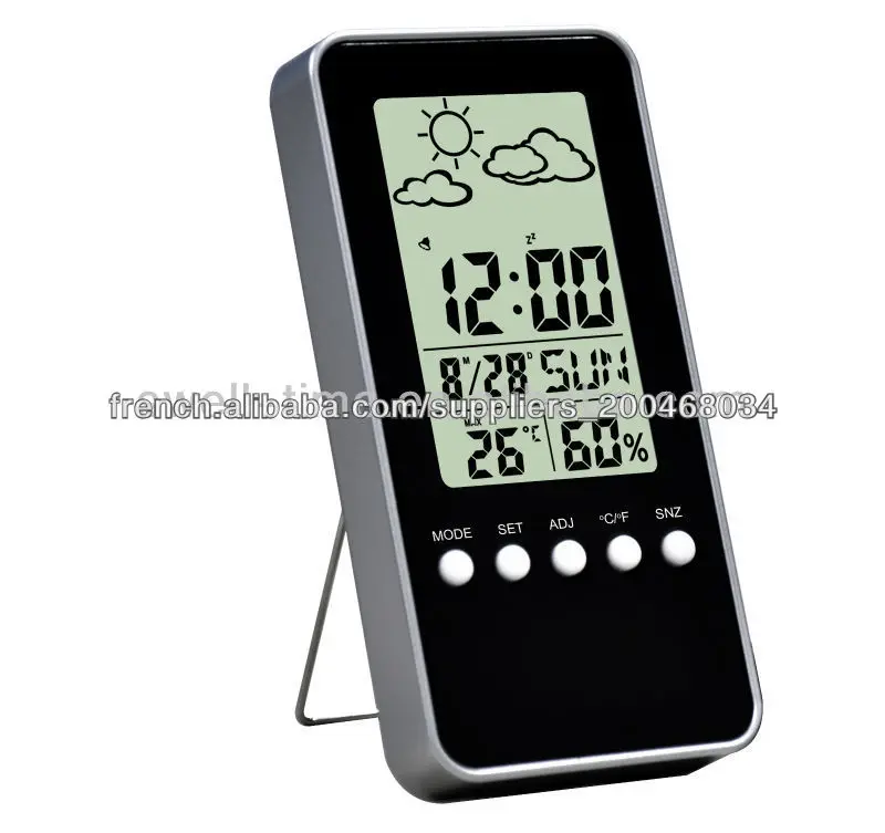 Digital electronic weather forecast alarm clock S002A meet CE and Rohs