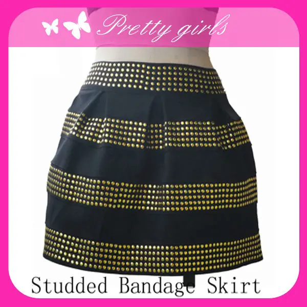 (657)Sexy Studded Bandage Skirt.jpg
