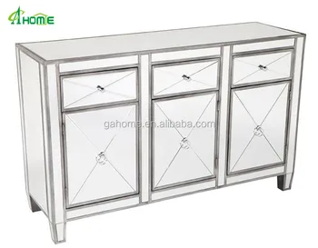 Antique Mirrored Buffet Table Vanity Mirrored Buffet Dresser In