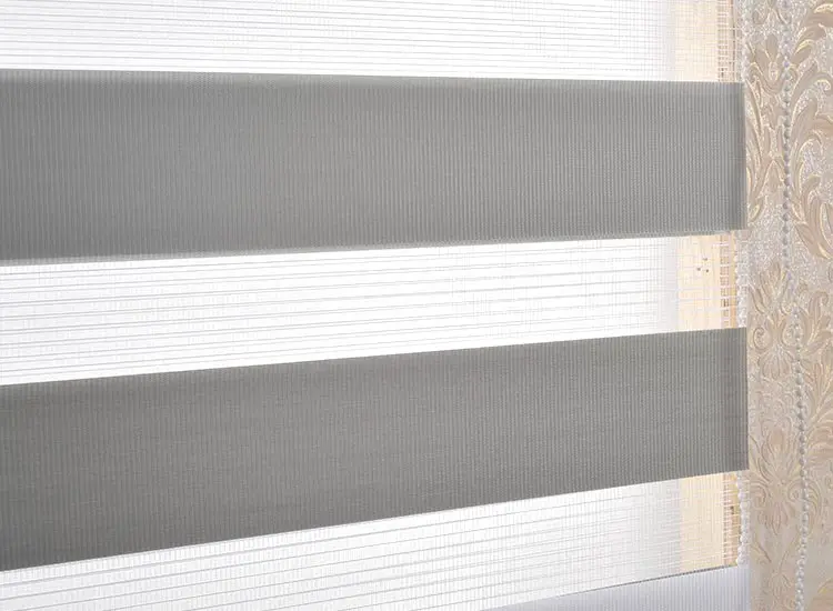 Top Sale Roman Style Cross Stripe Curtain Zebra Blinds For Shower Room