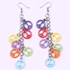 Fashion jewelry plastic long style cute peace symbol stud earrings