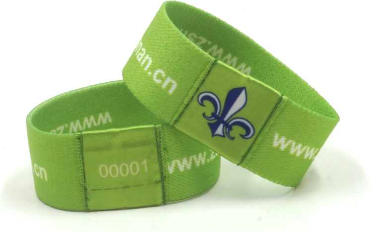 Customized Logo Jacquard Polyester Stretch Belt Elastic Wristband