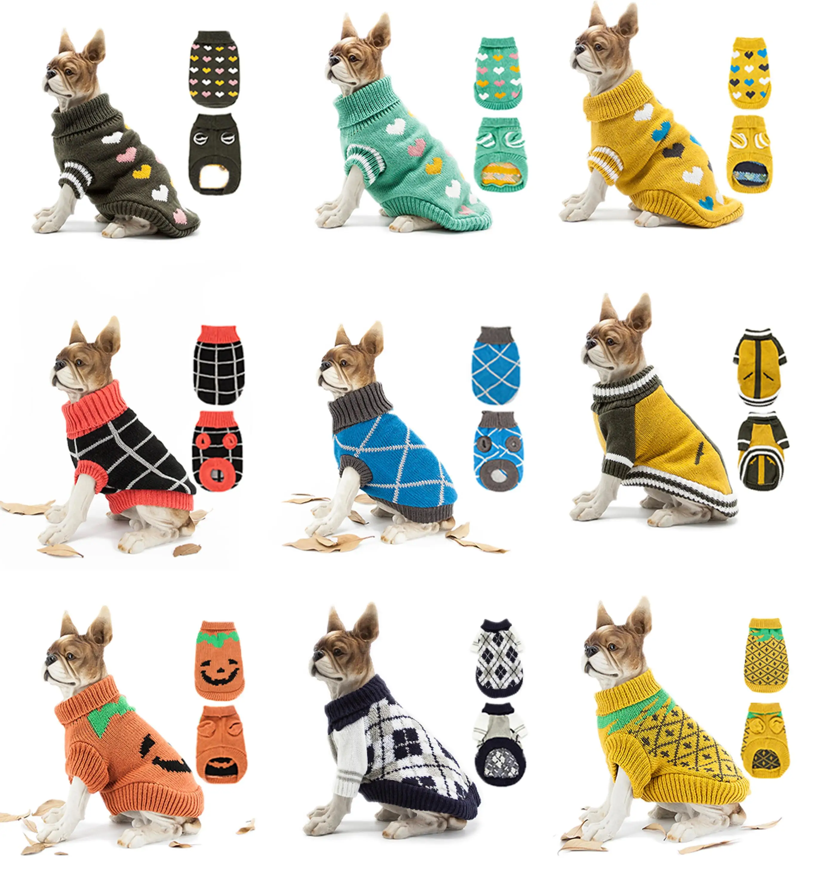 Winter Warm Extra Polyester Large Dog Sweaters For Big Dogs 2 Colors
