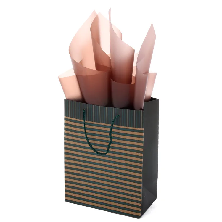 Simple design shopping kraft paper bag packaging
