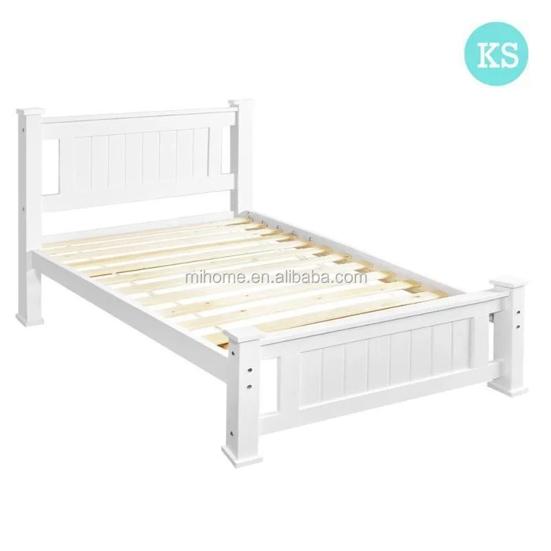 white king single bed frame